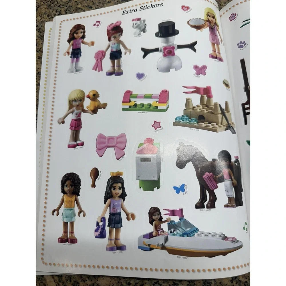 2013 LEGO Friends Activity Sticker Sheets Lot Of 18 Pages Unisex‎ Sticker Book
